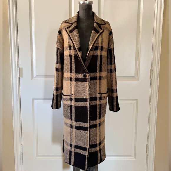 Liz Claiborne Jackets & Blazers - Liz Claiborne Plaid Longline Coatigan Sweater Coat NWT Size M